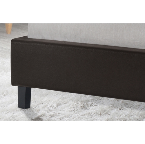 Espresso Uptown PU Upholstered Double Size Platform Bed