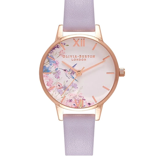 Midi Hummingbirds Parma Violet & Rose Gold Watch #OB16PP72