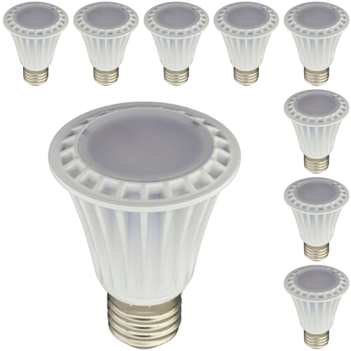 LeVanier 8-Pack LED PAR20 8W 120V 50W Equivalent CRI>80 120° Flood Light Dimmable 25,000 Hours LED Light Bulb E26 | 3..