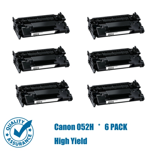 Printer Pro™ 6 Pack Canon 052H/Canon-052H/canon052h/Canon052 High Page Yield Compatible Black Toner Cartridge-Canon Printer ImageClass