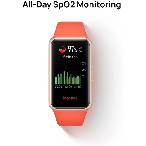 HUAWEI Band 6: Health & Fitness Activity Tracker - Heart Rate & SpO2 Monitor, 96 Workout Modes, 2-Wk Battery, Fast Charge, Sleep Tracking, FullView
