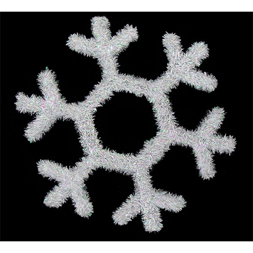 17" White Iridescent Snowflake Hanging Christmas Decoration