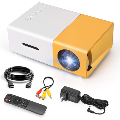 Mini Projector, Portable Pico Full Color LED LCD Video Projector for Children Present, Video TV Movie, Party Game, Outdoor Entertainment