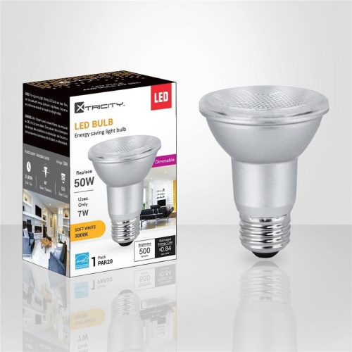 Xtricity - Dimmable Energy Saving LED Bulb, 7W, E26 Base, 3000K Soft White