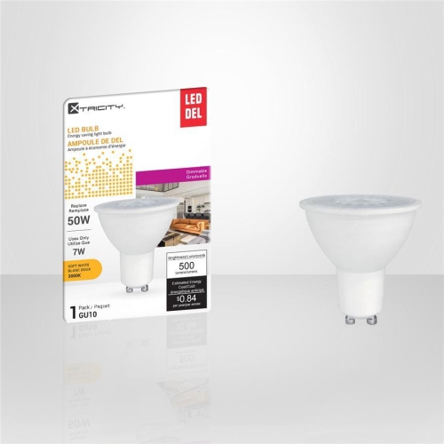Xtricity - Dimmable Energy Saving LED Bulb, 7W, GU10 Base, 3000K Soft White