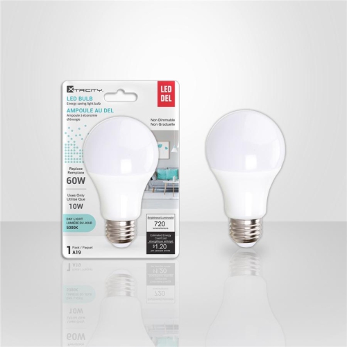 Xtricity - Energy Saving LED Bulb, 10W, E26 Base, 5000K Daylight