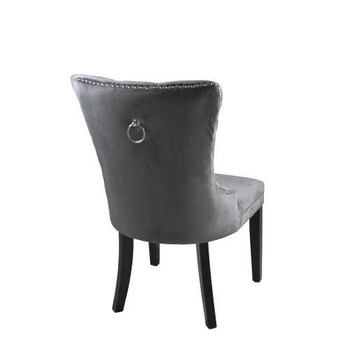 Dark Grey Madrid Dining Chair with Black Wooden Legs - Free shipping in Ontario