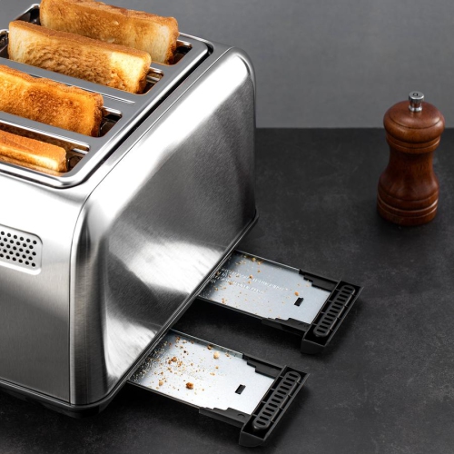 BUYDEEM DT-6B83S 4-Slice Extra Wide Slots Toaster - Stainless Steel