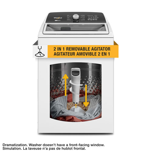 Whirlpool 5.4 Cu. Ft. High Efficiency Top Load Washer (WTW5057LW) - White