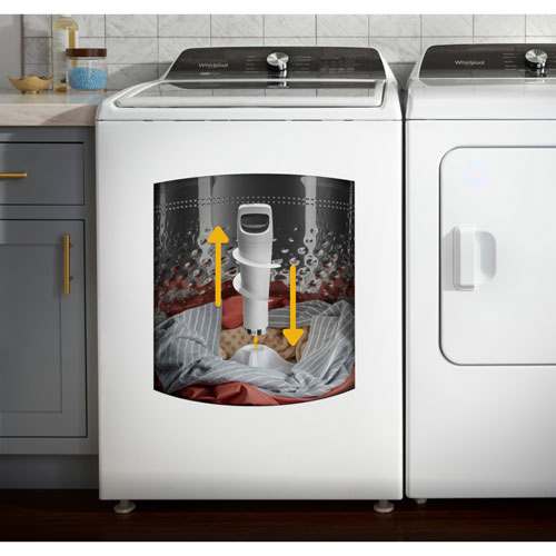 Whirlpool 5.4 Cu. Ft. High Efficiency Top Load Washer (WTW5057LW) - White