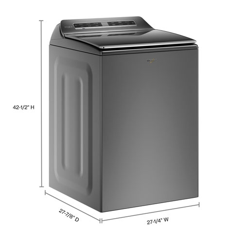 Whirlpool 6.0 Cu. Ft. High Efficiency Top Load Washer (WTW8127LC) - Chrome Shadow