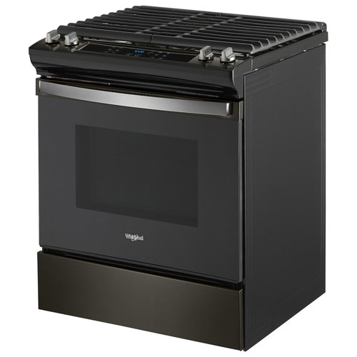 Whirlpool 30" 5.0 Cu. Ft. Self-Clean Slide-In Gas Range - Black Stainless
