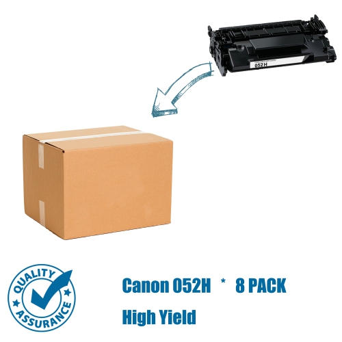 PRINTER PRO ™ 8 Pack Canon 052H/canon-052H/canon052H/canon052 High Page Yield Compatible Black Toner Cartridge-Canon Printer Imageclass Mf424/mf426/lbp214