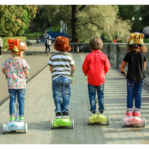 Trottinette électrique de 6 V 2-en-1 Bubble Scooter de WINGOMART 2 - 7 ans jusQU’À 4 KM/H - Rose princesse