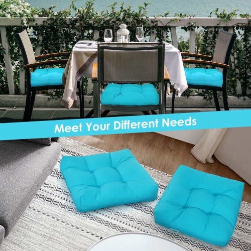 2PCS 21" x 21" Patio Chair Seat Cushion Pads Indoor/Outdoor