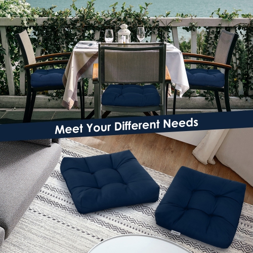 2PCS 21" x 21" Patio Chair Seat Cushion Pads Indoor/Outdoor