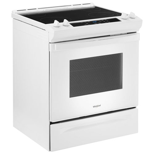 Cuisinière électrique encastrable/four autonettoyant 4,8 pi³ 30 po de Whirlpool-Blanc