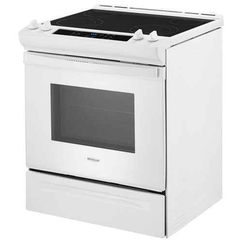 Cuisinière électrique encastrable/four autonettoyant 4,8 pi³ 30 po de Whirlpool-Blanc