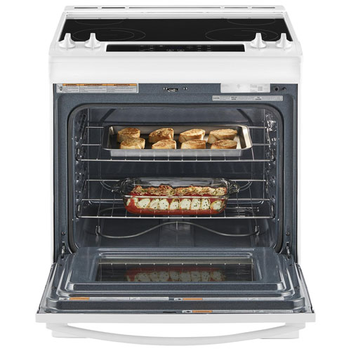 Cuisinière électrique encastrable/four autonettoyant 4,8 pi³ 30 po de Whirlpool-Blanc