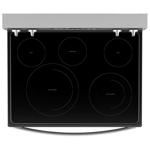 Whirlpool 30" 5.3 Cu. Ft. Fan Convection 5-Element Freestanding Electric Air Fry Range - Stainless Steel
