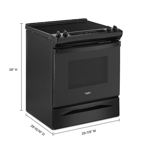 Whirlpool 30" 4.8 Cu. Ft. Self-Clean Slide-In Electric Range - Black