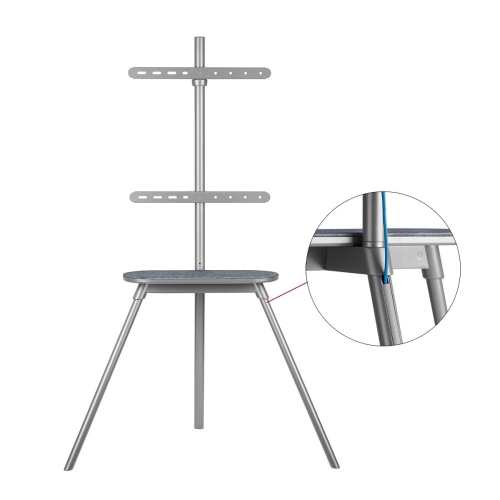 Boost Industries AVT-4365 Artistic Tripod / Easel Studio TV Display Stand with Shelf for 43" to 65" TV's