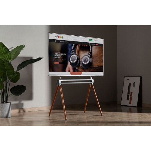 Boost Industries AVS-4970-GW Artistic Wooden Easel Studio TV Display Stand for 49" to 70" TV's