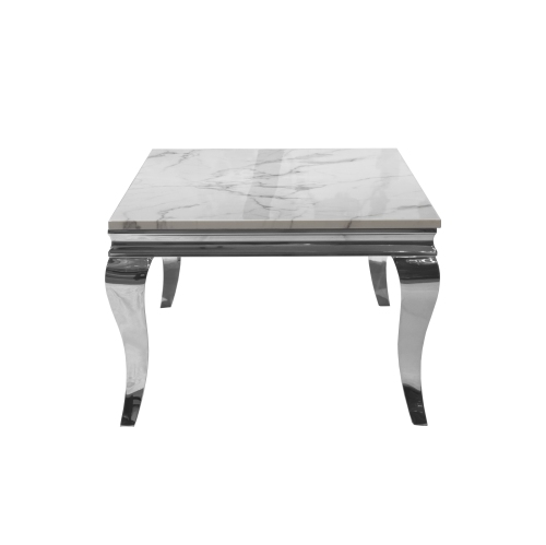 Marble Top Chrome Frame Coffee Table