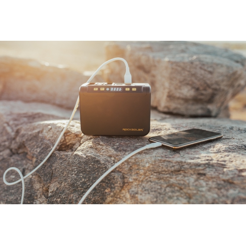 ROCKSOLAR Portable Power Station 80W Weekender RS81 - 88Wh Backup Lithium Battery, Solar Generator with AC/USB/12V DC Outlets for Camping, RV, Home,