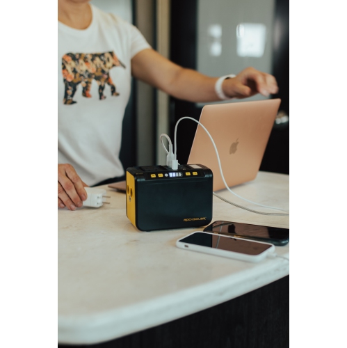 ROCKSOLAR Portable Power Station 80W Weekender RS81 - 88Wh Backup Lithium Battery, Solar Generator with AC/USB/12V DC Outlets for Camping, RV, Home,