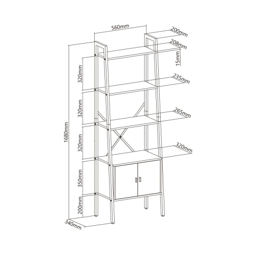 Boost Industries DL-13 Ladder Shelf with Enclosed Storage
