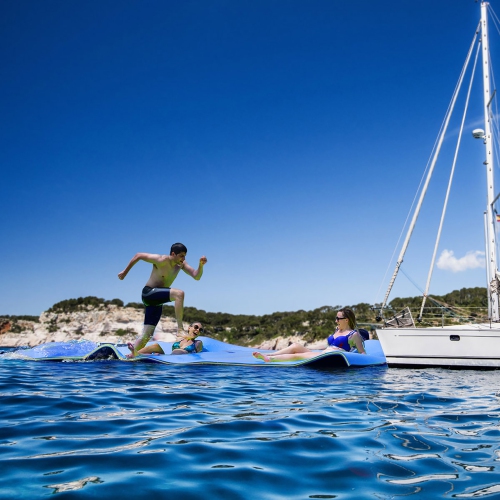 Costway 3-Layer Floating Water Pad 12' x 6' Floating Oasis Foam Mat