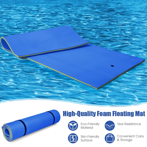 Costway 3-Layer Floating Water Pad 12' x 6' Floating Oasis Foam Mat