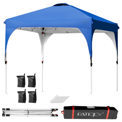 Costway 10x10 FT Outdoor Pop Up Tent Canopy Height Adjustable Sun Shelter W/ Roller Bag
