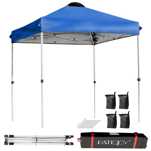 Costway 6x6 FT Pop Up Canopy Tent Camping Sun Shelter W/ Roller Bag