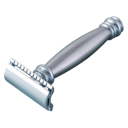 Merkur Double Edge Safety Razor, Straight Cut, Extra Long Stainless Steel Handle