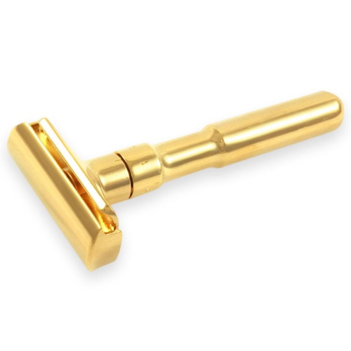 Merkur Futur Adjustable Double Edge Safety Razor with Snap Closure, Gold