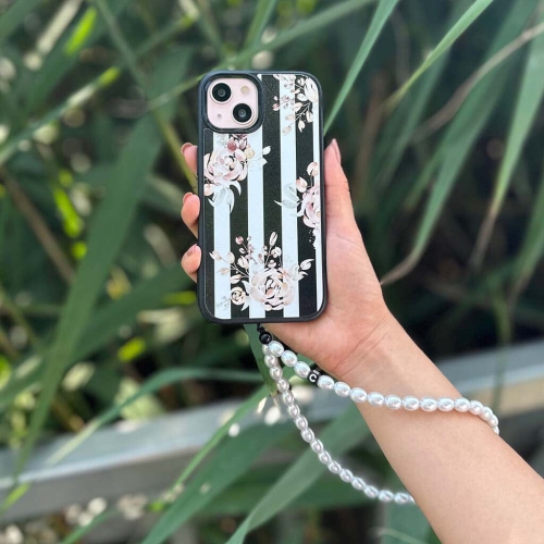 iPhone 15 Pro Max Case With MagSafe - Black Flower