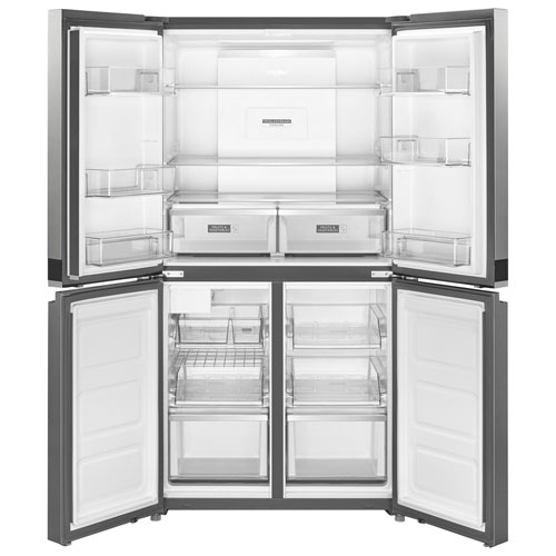 Whirlpool 36" 19.4 Cu. Ft. French Door Counter Depth Refrigerator with Ice Dispenser (WRQA59CNKZ) - Stainless Steel