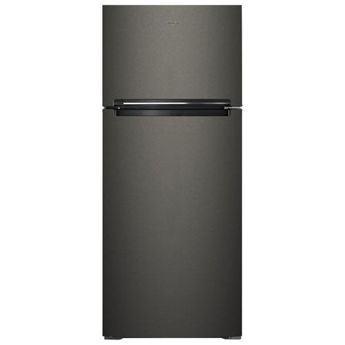 Whirlpool 28" 17.6 Cu. Ft. Top Freezer Refrigerator with LED Lighting - Black Stainless