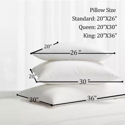 Highland Feather 625 Fill Power European White Down Pillow 233TC Pure Cotton Casing STRASBOURG Soft and Comfy Support Soft Queen Size 17 oz Two