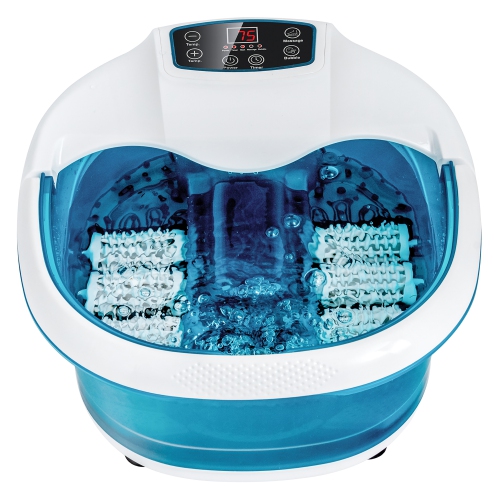 Baignoire spa avec chaleur et bulles et rouleaux de massage électrique de Costway Foot