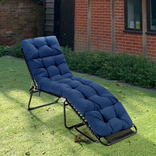 Costway 73" Lounge Chaise Cushion Padded Recliner Cushion Indoor Outdoor