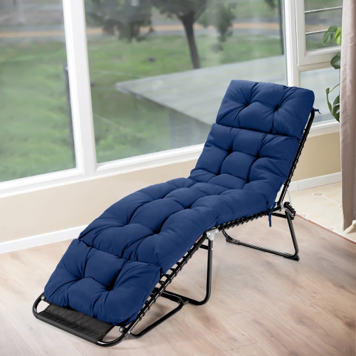 Costway 73" Lounge Chaise Cushion Padded Recliner Cushion Indoor Outdoor