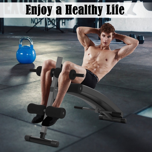 Chaise d’entraînement ajustable à profil courbé de Costway avec plateau de musculation inclinable de Costway