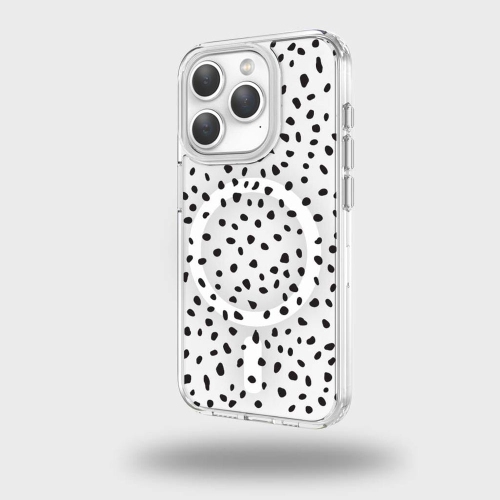 CASECO  Iphone 15 Pro Max Case With Magsafe - Polka In White