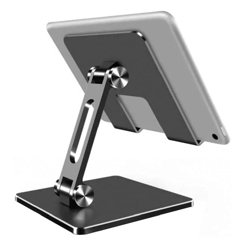 Desktop Holder Stand Tablet Aluminum Alloy Holder Desktop Bracket Lazy Folding Adjustable Computer Stand for iPad Mobile Phone Silver - axGear