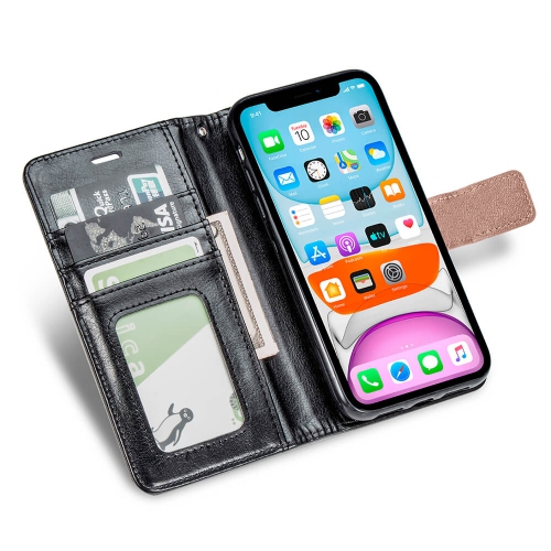 Juvenileway Folio series protection flip case for Apple iPhone 11 Pro Max 2019 - Rose Gold