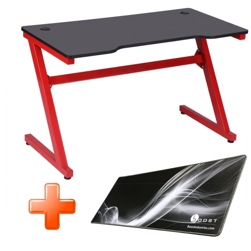 Bureau de jeu en Z avec surface en fibre de carbone rouge de GDZ47 pi3 de Boost Industries