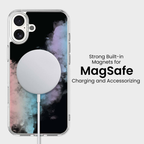 iPhone 16 Case With MagSafe - Rainbow Cloud